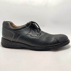 Johnston & Murphy 20-7222 Men 13 W Black Oxford Leather Top Stitched Dress Shoe